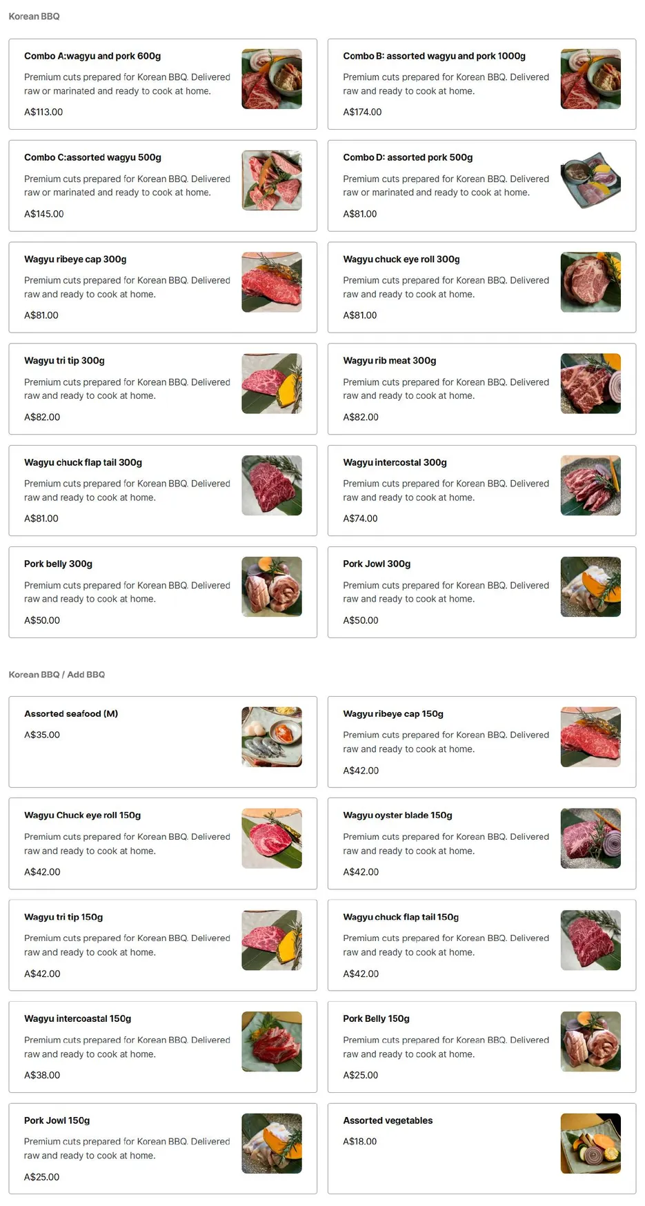Jango Korean BBQ menu, page 2