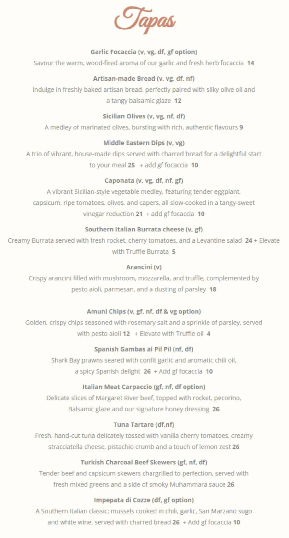 Amuni menu, page 4