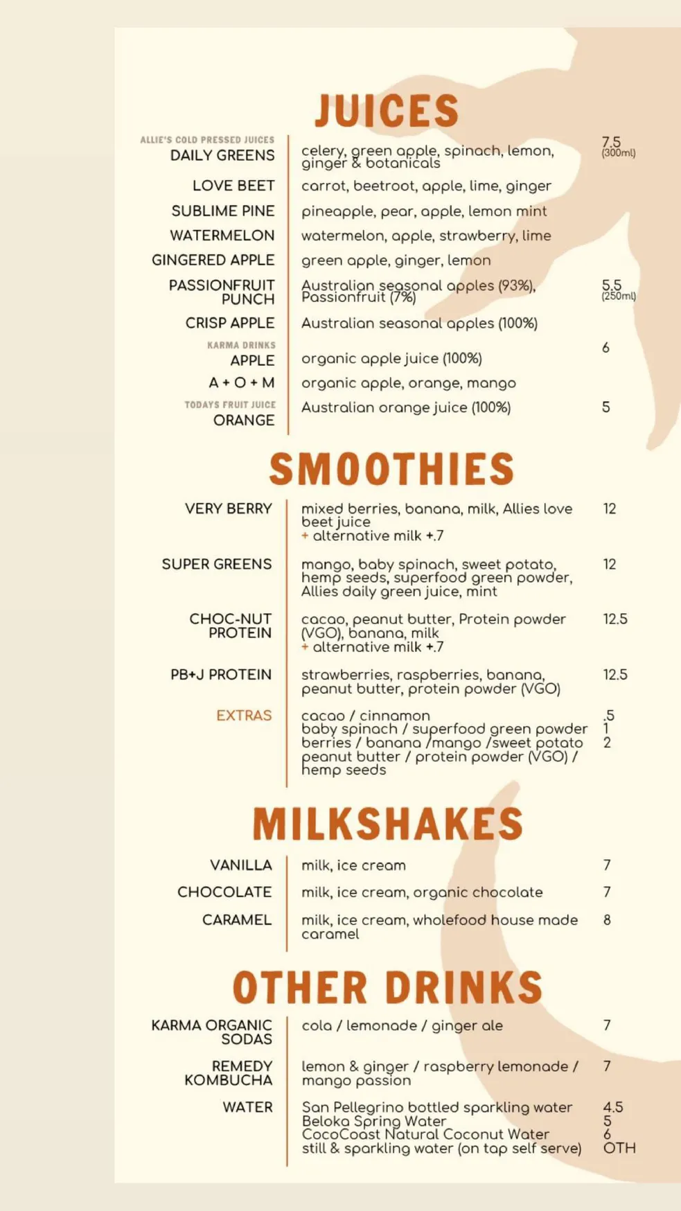 The Booley menu, page 5