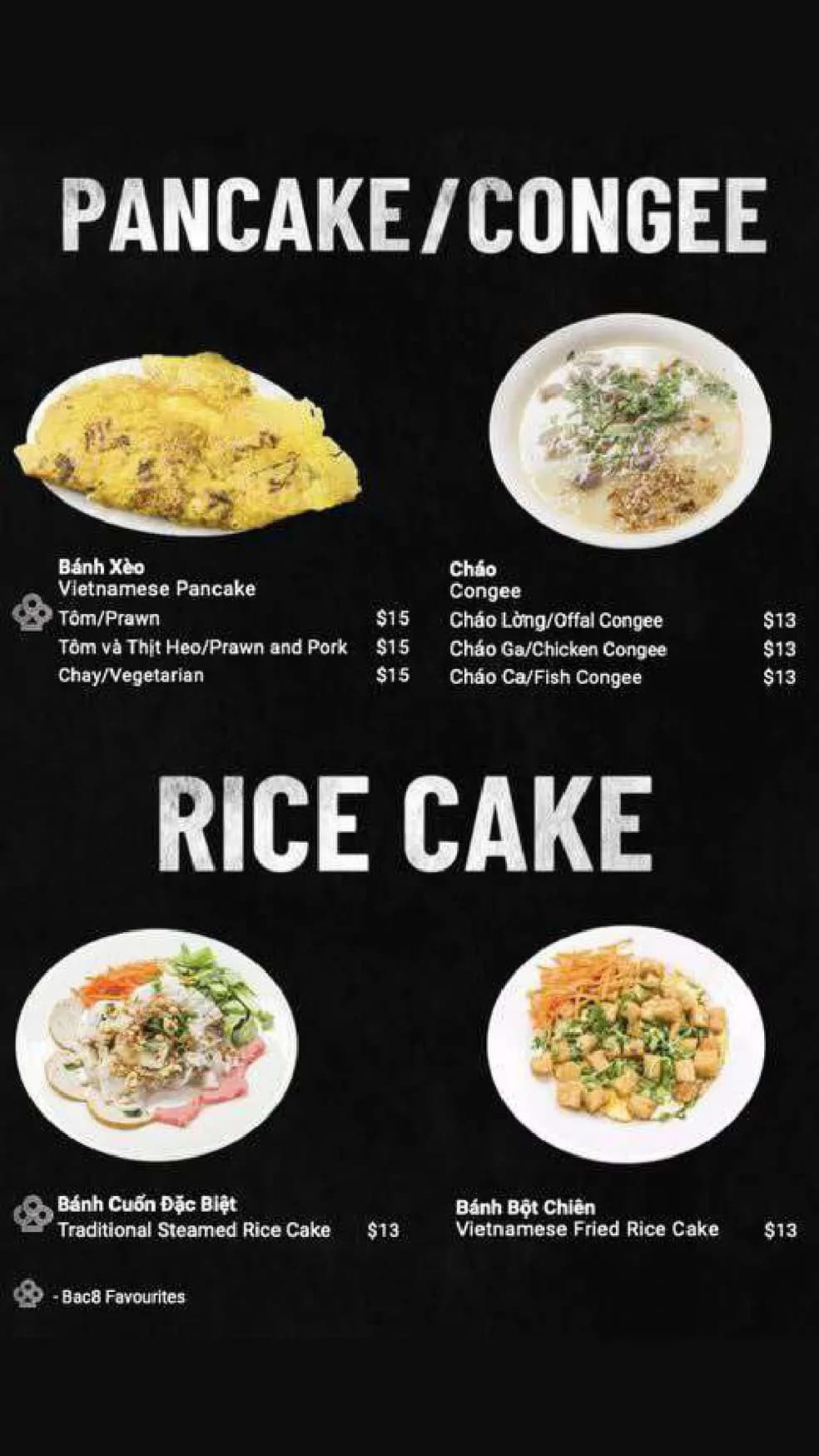 BAC 8 Vietnamese Eatery menu, page 3